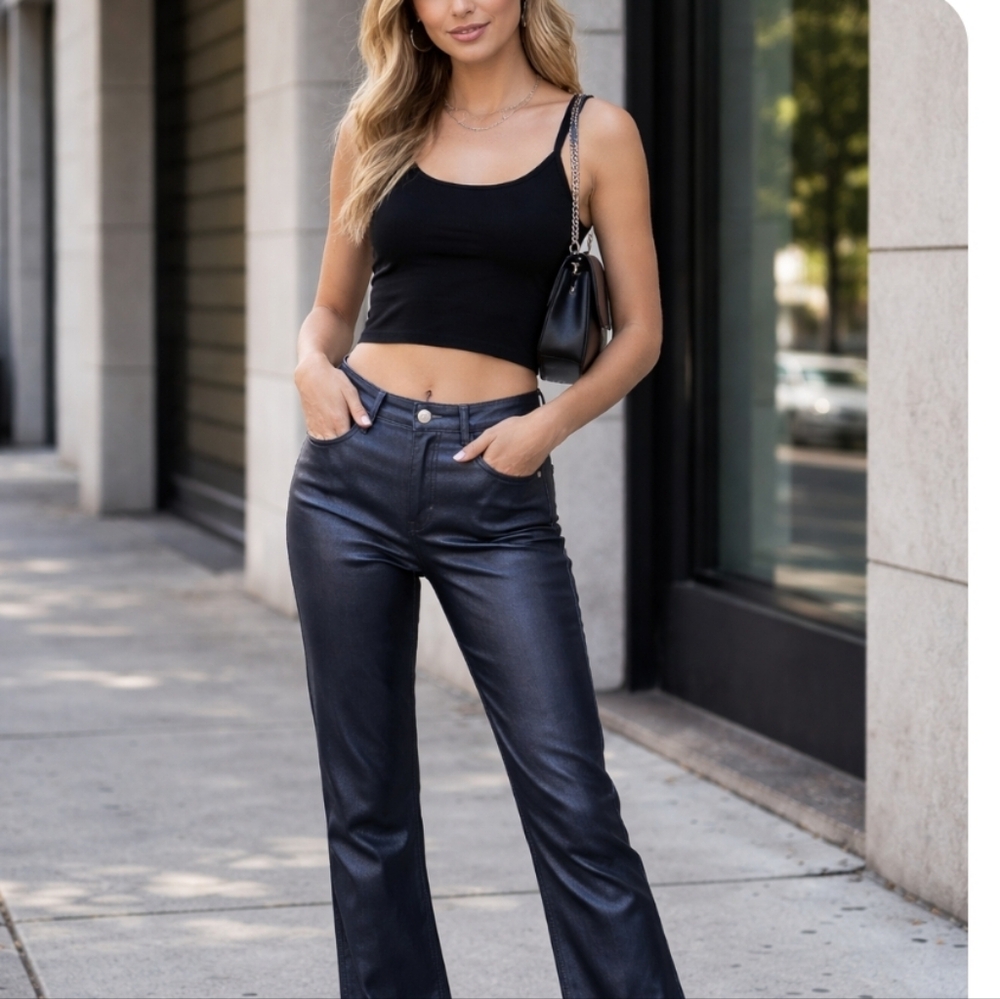 Own Denim| Navy Black Metallic  Jeans
